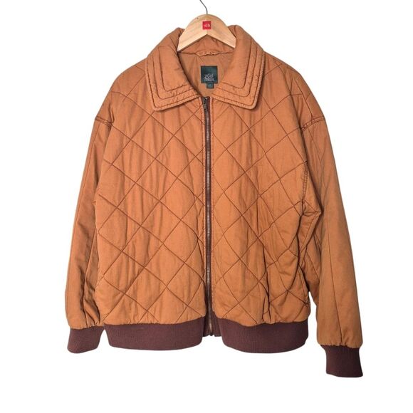 Wild Fable Quilted Utility Barn Jacket Outdoor Gorpcore Brown Size Medium - Picture 1 of 4